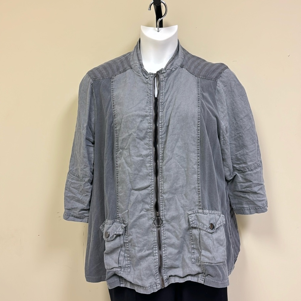 XCVI plus size cargo jacket